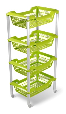 Этажерка универсальная ДЖЕТТА на колесиках 4 корзины оливковая (4шт/уп) - фото в Миди Лтд Изображение товара Этажерка универсальная ДЖЕТТА на колесиках 4 корзины оливковая (4шт/уп) в Миди Лтд