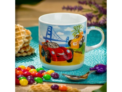 Изображение товара Кружка детская керамика 230мл Daniks Автомобили (12шт/уп) в Миди Лтд