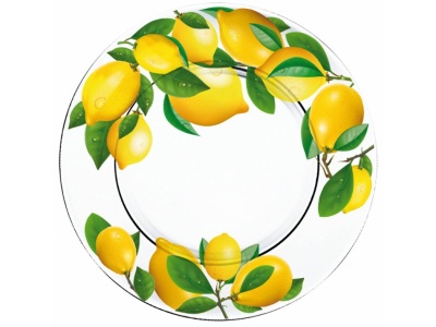 Изображение товара Тарелка мелкая Лимоны 195мм (12шт/уп) Х в Миди Лтд