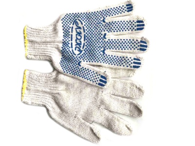 Перчатки х/б 6 нитей ПВХ Точка "ЛЮКС" Белые (10шт/уп)(200шт/меш)  Х - фото в Миди Лтд Изображение товара Перчатки х/б 6 нитей ПВХ Точка "ЛЮКС" Белые (10шт/уп)(200шт/меш)  Х в Миди Лтд