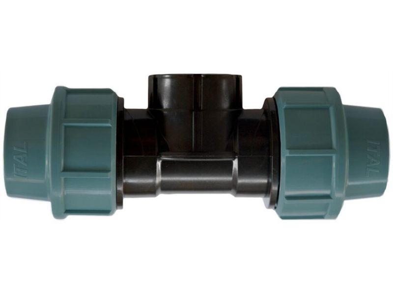 Тройник ПНД 63*2 ВР*63 ИТАЛ (24шт/уп) - фото в Миди Лтд Изображение товара Тройник ПНД 63*2 ВР*63 ИТАЛ (24шт/уп) в Миди Лтд