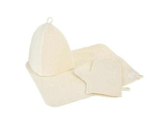 Набор банный 3 предмета (шапка,варежка,коврик) цвет Белый (30шт/кор) - фото в Миди Лтд Изображение товара Набор банный 3 предмета (шапка,варежка,коврик) цвет Белый (30шт/кор) в Миди Лтд