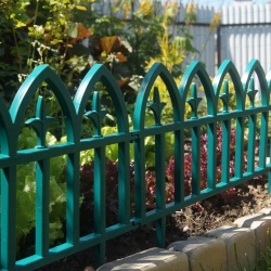 Изображение товара Забор декоративный Кованный цветок 30см*60см*5шт зеленый 3м в Миди Лтд