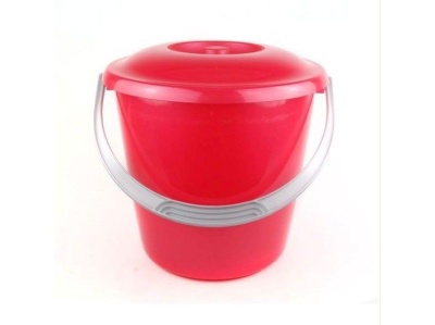 Ведро СОЛО с крышкой перламутровое красное 10л (12шт/уп) - фото в Миди Лтд Изображение товара Ведро СОЛО с крышкой перламутровое красное 10л (12шт/уп) в Миди Лтд