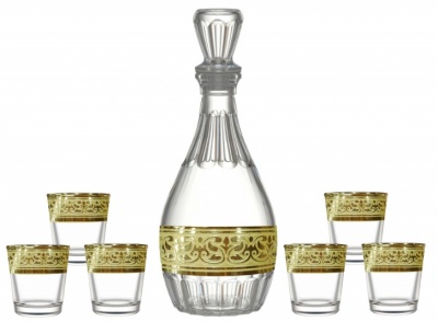 Набор для вина Твист 7пр (графин +стопка 6шт) (4шт/уп) Х - фото в Миди Лтд Изображение товара Набор для вина Твист 7пр (графин +стопка 6шт) (4шт/уп) Х в Миди Лтд