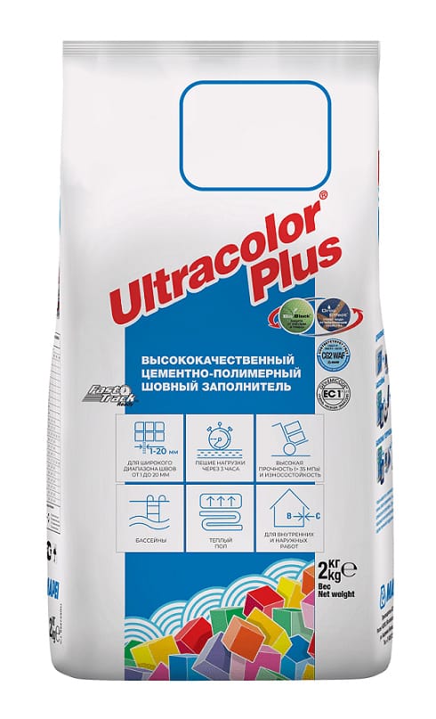 Изображение товара Затирка ULTRACOLOR PLUS серая 2кг в Миди Лтд