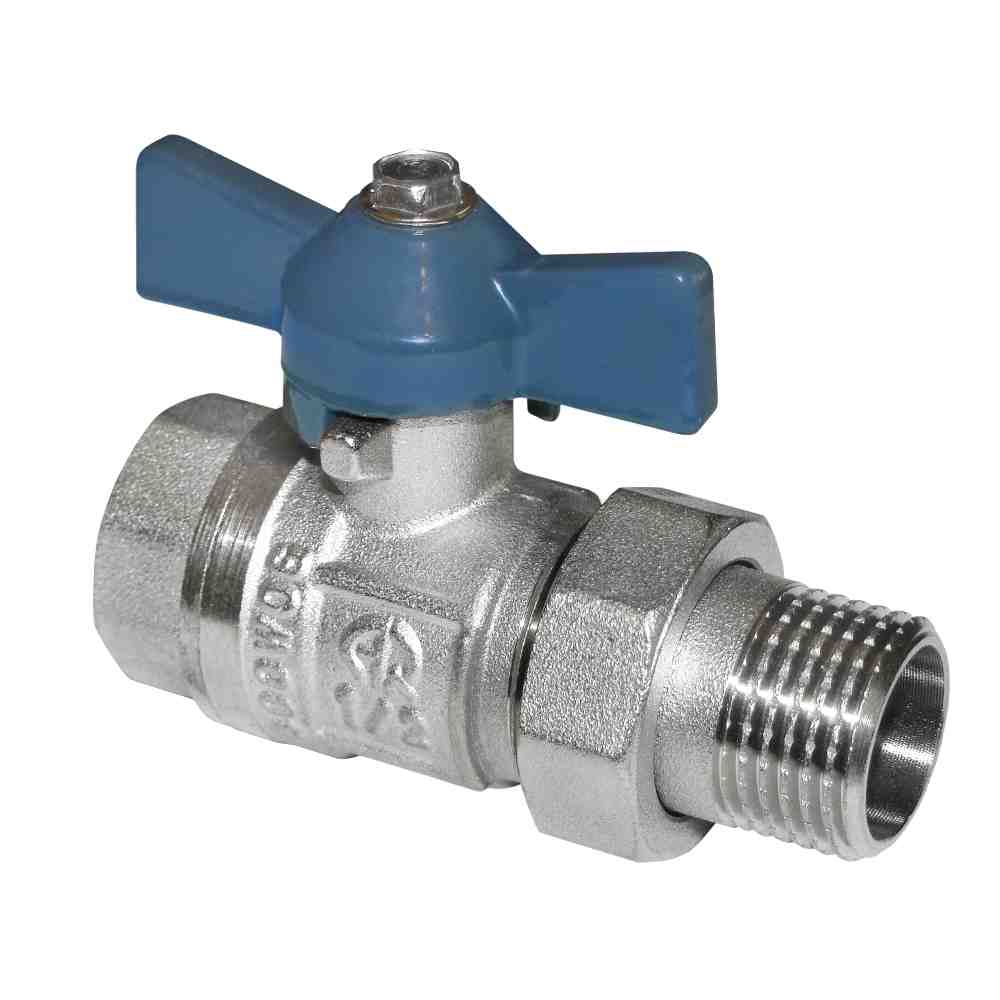 Изображение товара Кран шаровой американка 3/4 бабочка прямой  в Миди Лтд