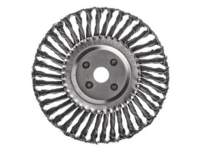 Щетка металл. ЕРМАК для УШМ 200мм/22мм крученая дисковая (20шт/кор) - фото в Миди Лтд Изображение товара Щетка металл. ЕРМАК для УШМ 200мм/22мм крученая дисковая (20шт/кор) в Миди Лтд