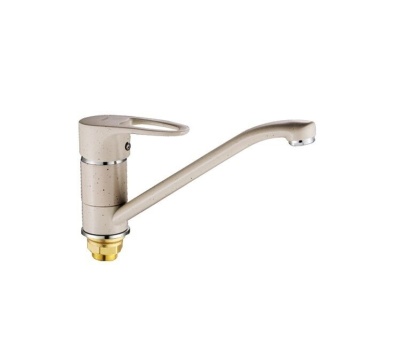 Смеситель для кухни длинный излив 40мм полукруглый гайка песочный ХХХ - фото в Миди Лтд Изображение товара Смеситель для кухни длинный излив 40мм полукруглый гайка песочный ХХХ в Миди Лтд