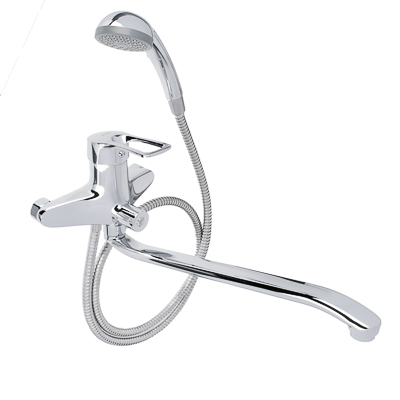 Смеситель для ванны с плоским изливом с душ набором латунь RAIN Атриа - фото в Миди Лтд Изображение товара Смеситель для ванны с плоским изливом с душ набором латунь RAIN Атриа в Миди Лтд