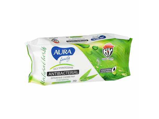 Салфетки влажные для детей AURA Family            ХХ - фото в Миди Лтд Изображение товара Салфетки влажные для детей AURA Family            ХХ в Миди Лтд