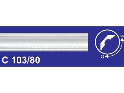 Изображение товара Инжекционный плинтус 55*55*2м  C103/80 (уп-41шт) в Миди Лтд