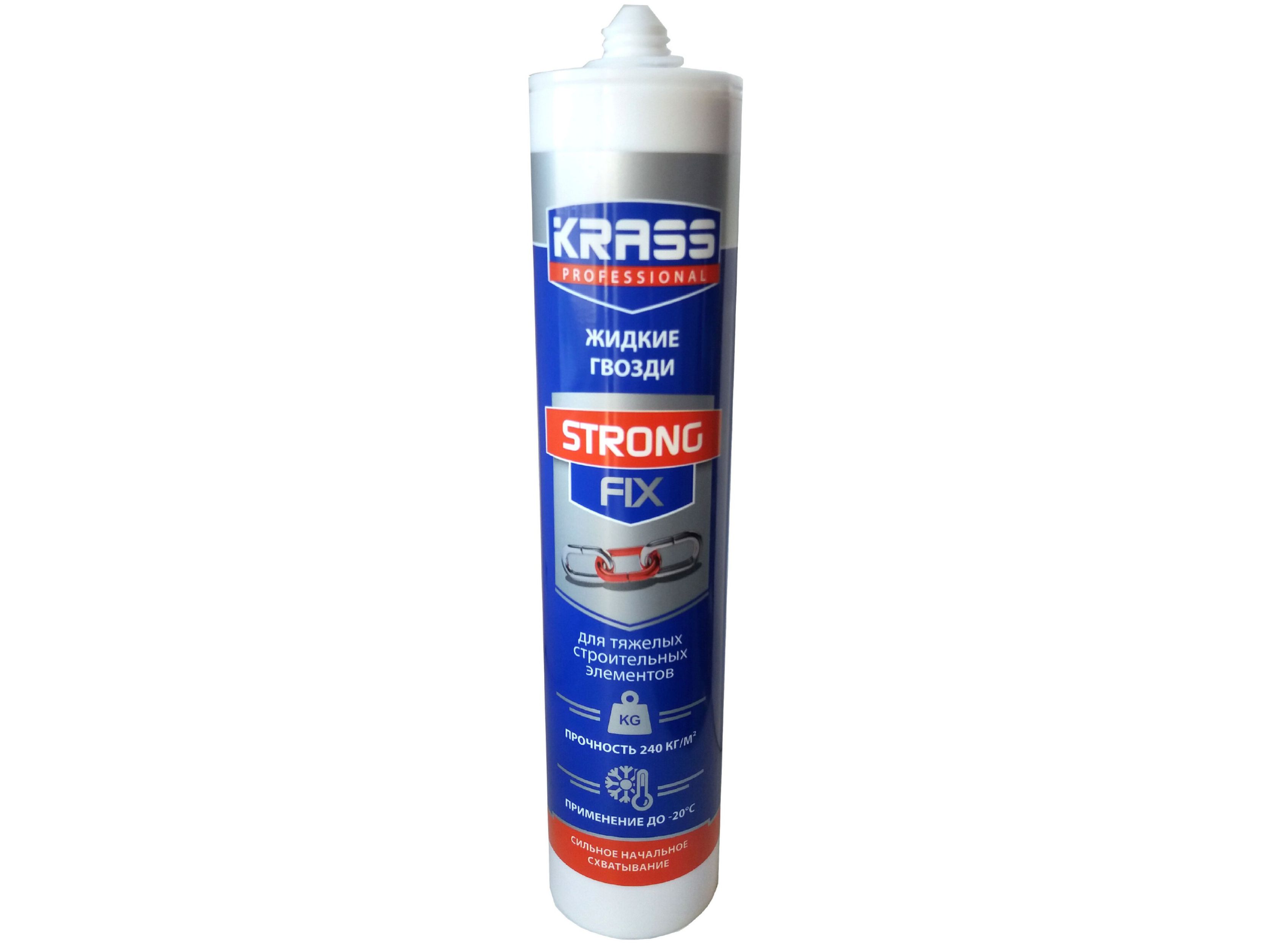 Изображение товара Клей жидкие гвозди KRASS StrongFix для тяжелых элементов 300мл  (12шт/уп, 1248шт/пал) в Миди Лтд