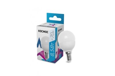 Изображение товара Лампа светодиодная Космос GL45 8.5W Е14 4500K 220В в Миди Лтд