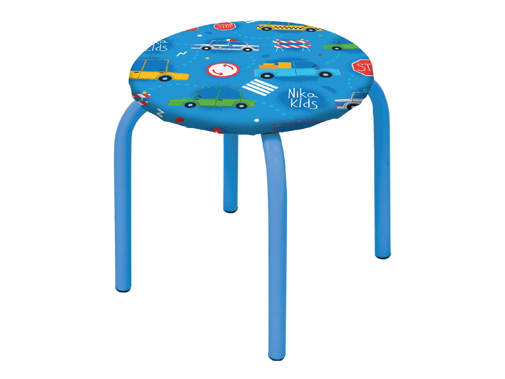 Табурет детский NIKA с машинками - фото в Миди Лтд Изображение товара Табурет детский NIKA с машинками в Миди Лтд