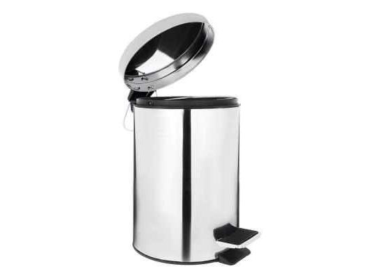 Ведро для ванной комнаты SonWelle с педалью 7л хром, нерж.сталь (6шт/кор) - фото в Миди Лтд Изображение товара Ведро для ванной комнаты SonWelle с педалью 7л хром, нерж.сталь (6шт/кор) в Миди Лтд
