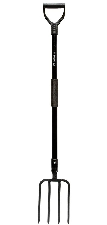 Изображение товара Вилы кованные копальные плоские ПРОФИ в сборе алюминиевый черенок (5шт/уп) в Миди Лтд