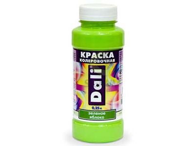 Изображение товара Краска колеровочная DALI зеленое яблоко 0,25л (12шт/уп) в Миди Лтд
