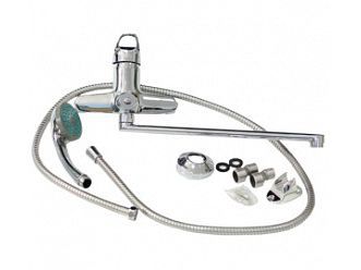 Смеситель для ванны дл.излив(моно/40мм/+линейка и шланг нерж.)waterley 9702340 - фото в Миди Лтд Изображение товара Смеситель для ванны дл.излив(моно/40мм/+линейка и шланг нерж.)waterley 9702340 в Миди Лтд