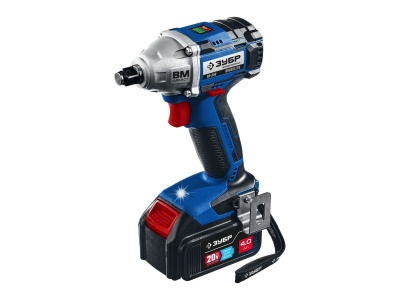 Гайковерт бесщеточный ЗУБР Профессионал 20В 2 АКБ (кейс) - фото в Миди Лтд Изображение товара Гайковерт бесщеточный ЗУБР Профессионал 20В 2 АКБ (кейс) в Миди Лтд