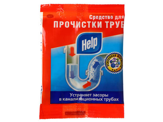 Средство для прочистки труб Help  90г - фото в Миди Лтд Изображение товара Средство для прочистки труб Help  90г в Миди Лтд