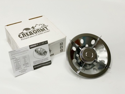 Изображение товара Газовая плита портативная СЛЕДОПЫТ Ручное Пламя 1,5кВт 220х220х90мм в Миди Лтд