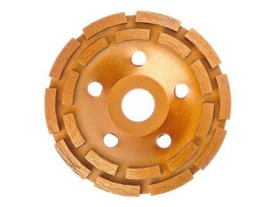 Чашка алмазная зачистная двухрядная 125мм ЕРМАК - фото в Миди Лтд Изображение товара Чашка алмазная зачистная двухрядная 125мм ЕРМАК в Миди Лтд