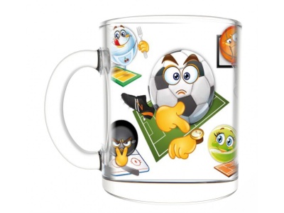 Кружка для чая Смайлики 300мл (12шт/уп) - фото в Миди Лтд Изображение товара Кружка для чая Смайлики 300мл (12шт/уп) в Миди Лтд