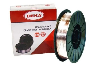 Изображение товара Проволока сварочная омедненная DEKA ER70S-6 0,8мм (5кг/уп) в Миди Лтд