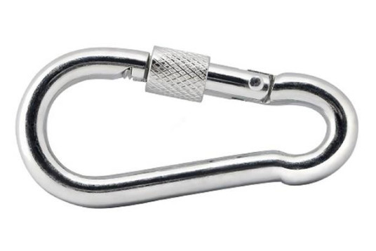 Карабин с фиксатором 4 цинк (100шт/уп) - фото в Миди Лтд Изображение товара Карабин с фиксатором 4 цинк (100шт/уп) в Миди Лтд