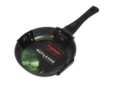 Изображение товара Сковорода Гурман 24см антипригарное покрытие съемная ручка Мерцание Изумрудный бриллиант (10шт/уп) Х в Миди Лтд