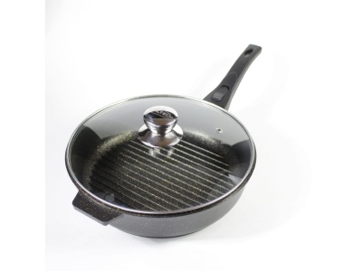 Изображение товара Сковорода-гриль Granit Perfecion black gold 28см АП съемная ручка СК АЛТЕЙ(6шт/уп) в Миди Лтд