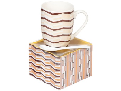 Кружка керамика 370мл с ложкой Daniks в асортименте (72шт/уп) - фото в Миди Лтд Изображение товара Кружка керамика 370мл с ложкой Daniks в асортименте (72шт/уп) в Миди Лтд