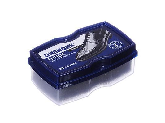 Губка для обуви ДИВИДИК  цвет черный  ХХ - фото в Миди Лтд Изображение товара Губка для обуви ДИВИДИК  цвет черный  ХХ в Миди Лтд