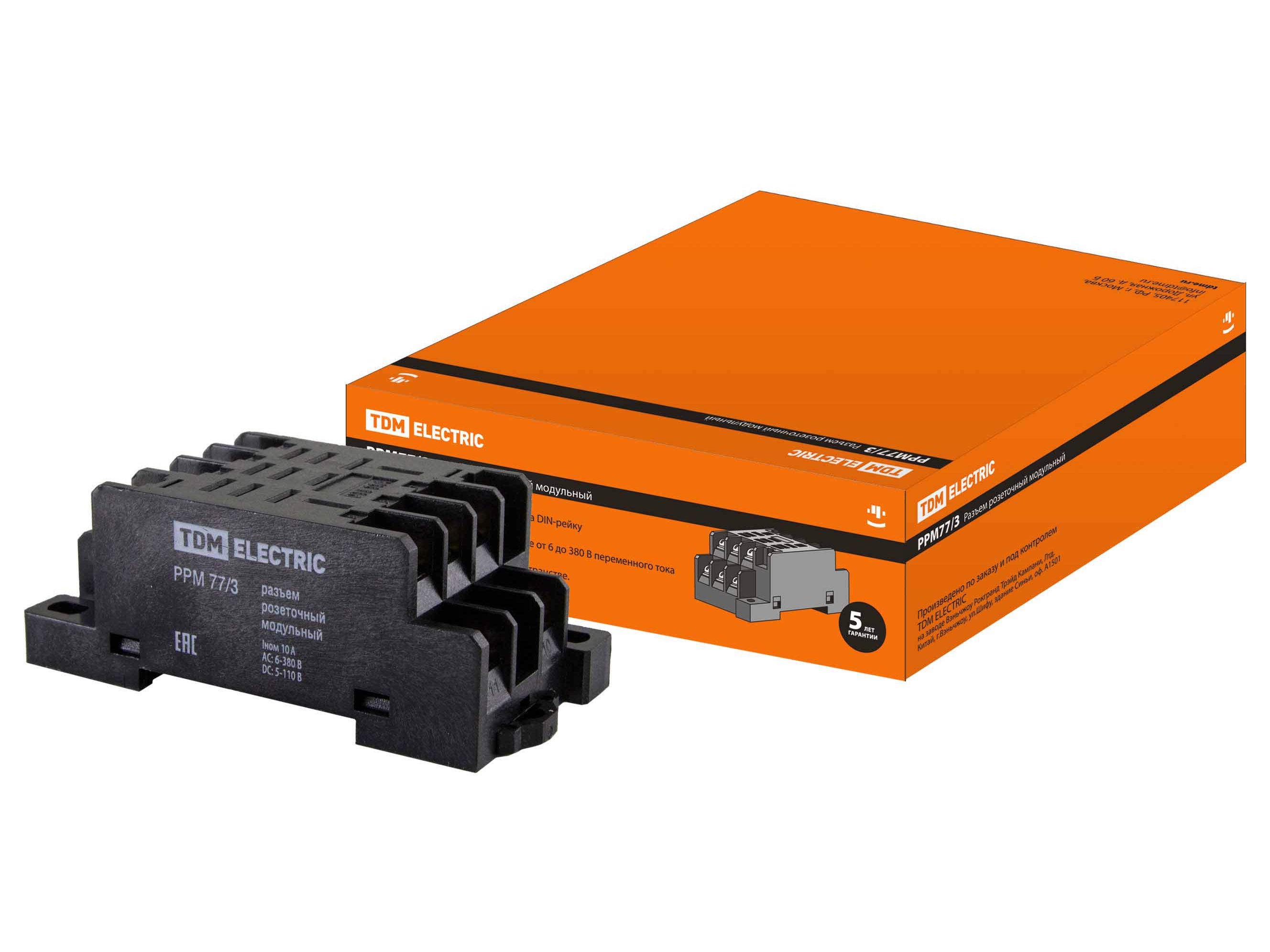 Изображение товара Разъем РРМ77/3 для реле РЭК77/3 модульный TDM в Миди Лтд