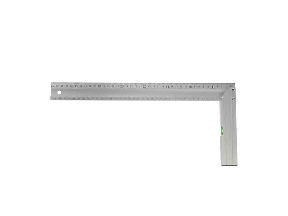 Угольник столярный XPERT алюминиевый литой с уровнем 450мм - фото в Миди Лтд Изображение товара Угольник столярный XPERT алюминиевый литой с уровнем 450мм в Миди Лтд