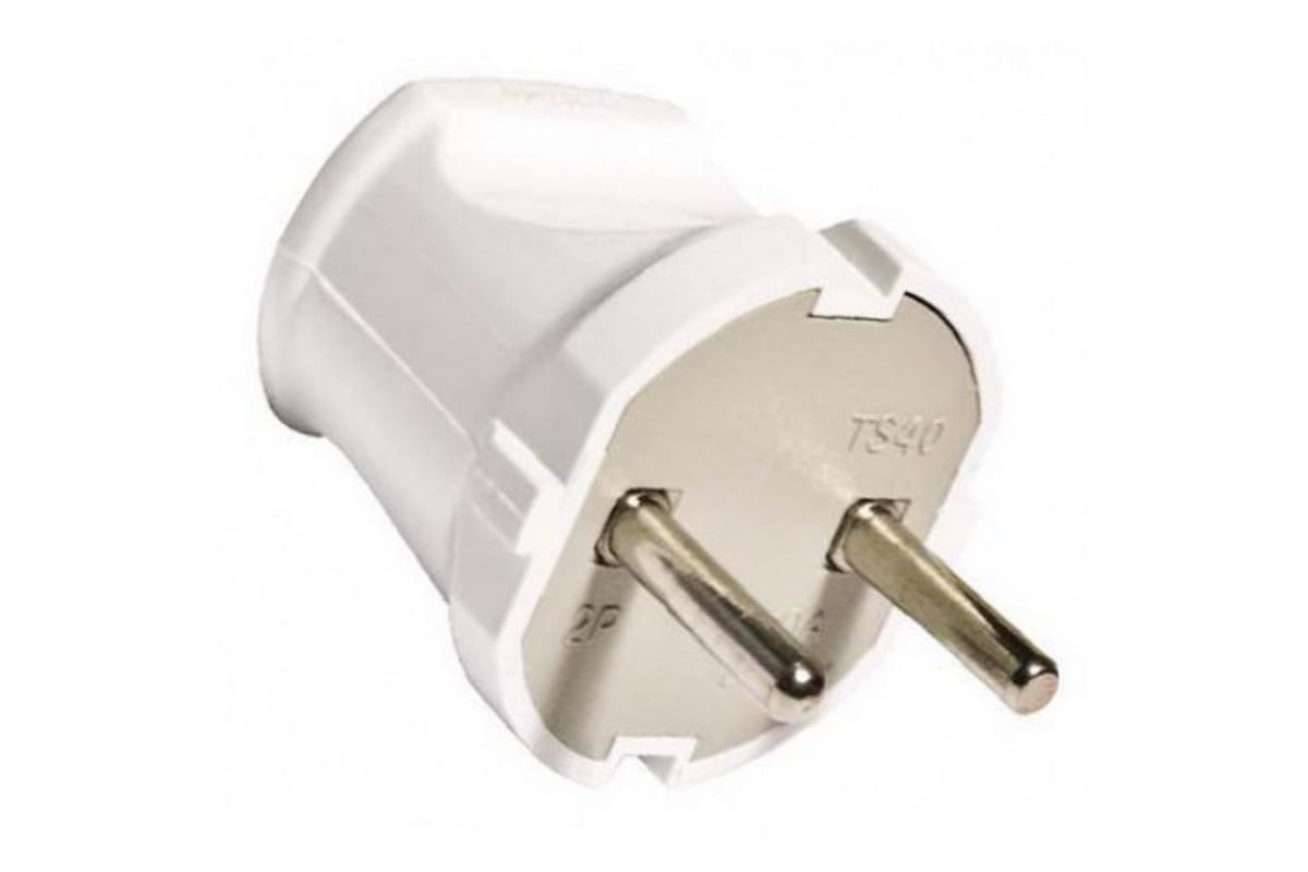 Вилка TANGO б/з 10А 250В белая 3534 - фото в Миди Лтд Изображение товара Вилка TANGO б/з 10А 250В белая 3534 в Миди Лтд