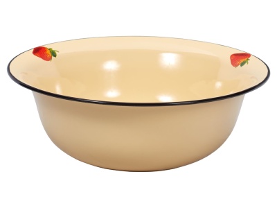 Изображение товара Таз эмаль кремовая 16л Сочная клубника С-3026/5Км (4шт/уп) в Миди Лтд