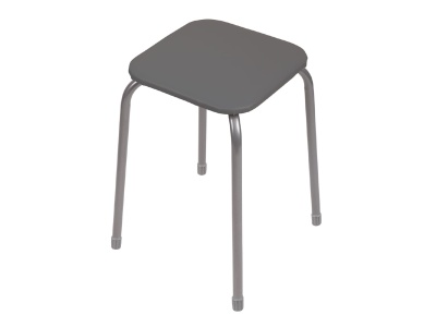 Изображение товара Табурет Ника эконом 3 NIKA 450х450х465мм серый в Миди Лтд