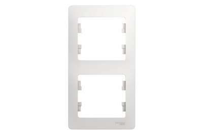 Рамка 2-ая Schneider Glossa вертикальная белая - фото в Миди Лтд Изображение товара Рамка 2-ая Schneider Glossa вертикальная белая в Миди Лтд