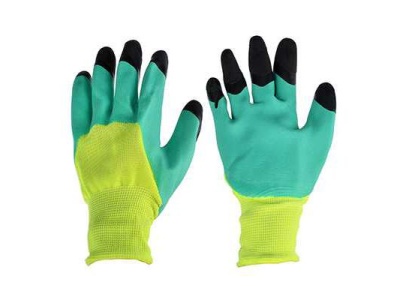 Перчатки нейлоновые "Черный Пальчик" полный облив Зеленые вспененный № 160 (уп-12шт) - фото в Миди Лтд Изображение товара Перчатки нейлоновые "Черный Пальчик" полный облив Зеленые вспененный № 160 (уп-12шт) в Миди Лтд