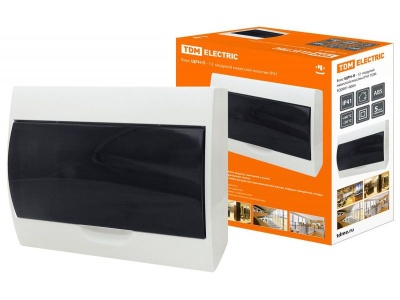 Бокс ЩРН-П-12 модулей навесной пластик IP41 TDM - фото в Миди Лтд Изображение товара Бокс ЩРН-П-12 модулей навесной пластик IP41 TDM в Миди Лтд