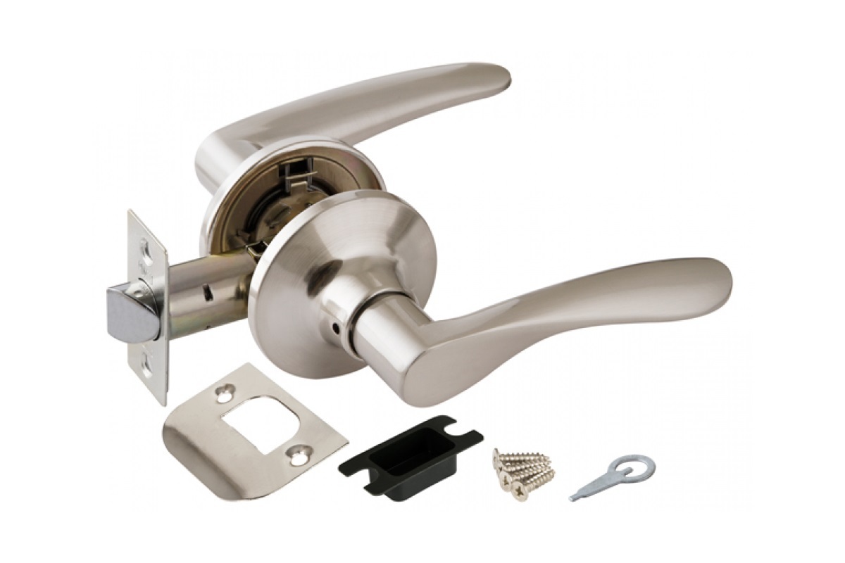 Замок ручка Никель матовый без ключа,без фиксатора 6020 SN-P - фото в Миди Лтд Изображение товара Замок ручка Никель матовый без ключа,без фиксатора 6020 SN-P в Миди Лтд