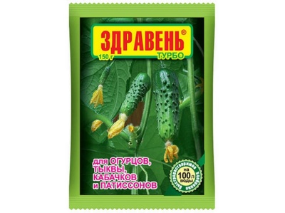 Удобрение Здравень для огурцов 150г (50шт/уп) - фото в Миди Лтд Изображение товара Удобрение Здравень для огурцов 150г (50шт/уп) в Миди Лтд