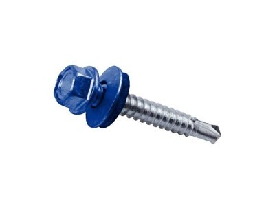 Саморез кровельный мет-мет, синий 5,5*19 RAL 5005 (250шт/уп) - фото в Миди Лтд Изображение товара Саморез кровельный мет-мет, синий 5,5*19 RAL 5005 (250шт/уп) в Миди Лтд