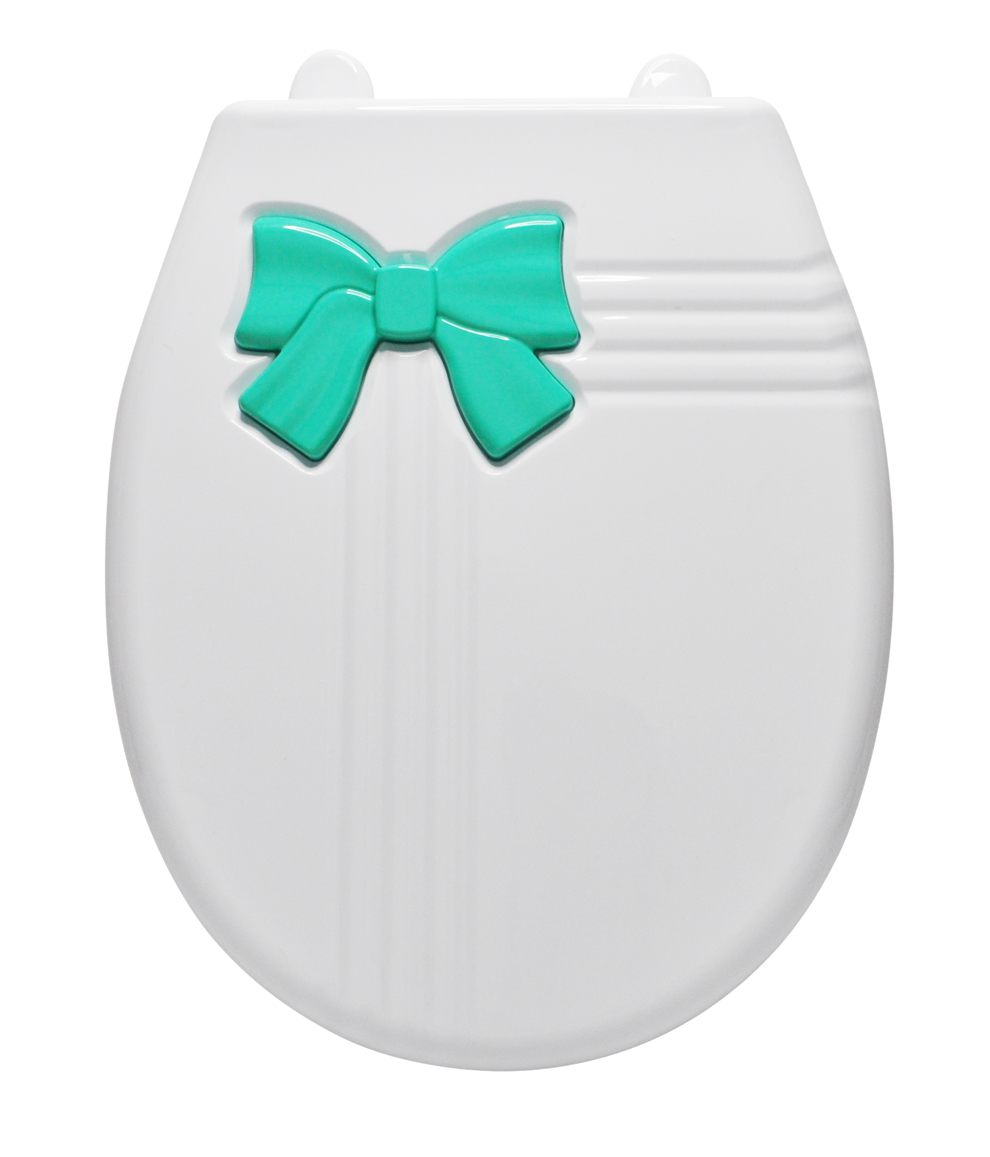 Изображение товара Сиденье для унитаза жесткое  "Бантик LUX" белое (1/10уп) в Миди Лтд