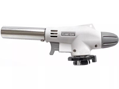 Изображение товара Горелка газовая с пьезоподжигом FLAME GUN белая 920 (10шт/уп)   Х в Миди Лтд