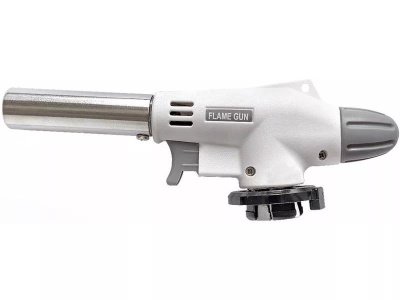 Изображение товара Горелка газовая с пьезоподжигом FLAME GUN белая 920 (10шт/уп)   Х в Миди Лтд