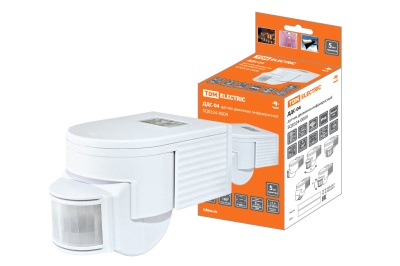 Датчик движения настенный ДДС-04 1100Bт 5-480с 12м 5+Лк IP44 TDM - фото в Миди Лтд Изображение товара Датчик движения настенный ДДС-04 1100Bт 5-480с 12м 5+Лк IP44 TDM в Миди Лтд