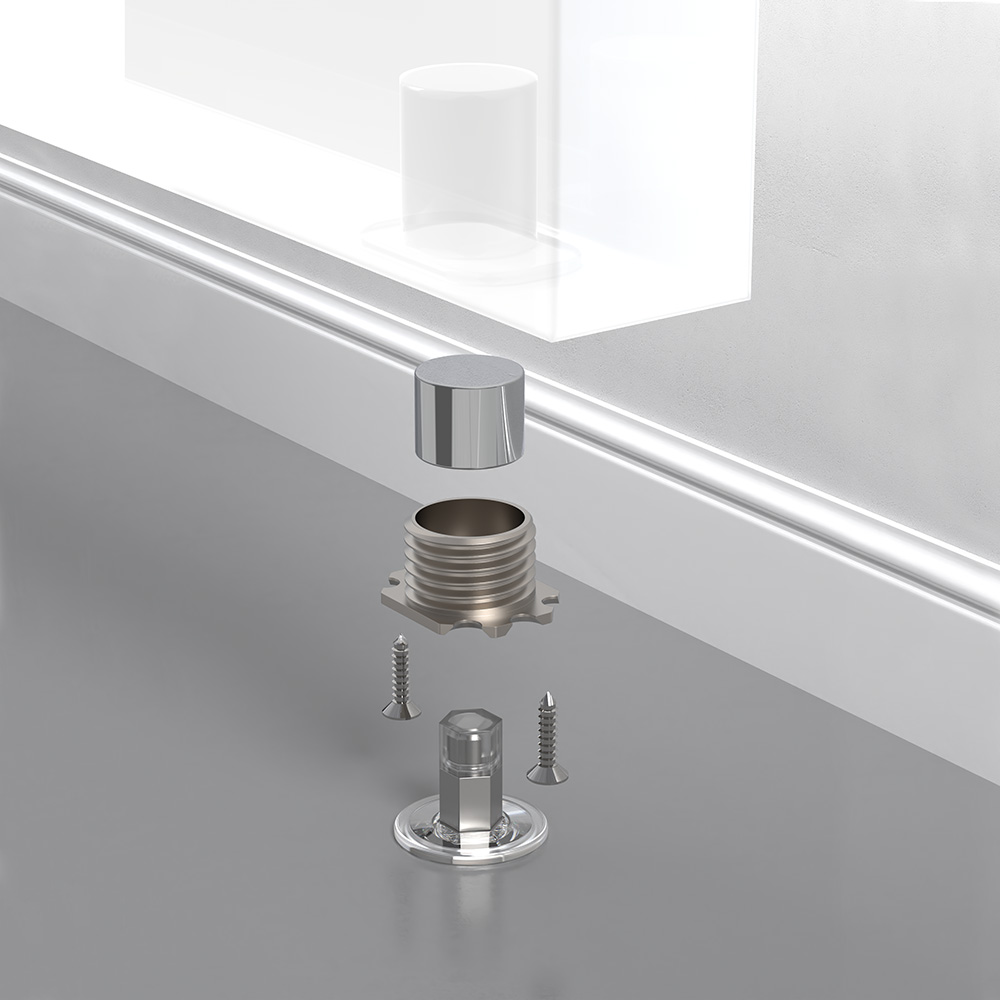 Упор дверной скрытый STELS TR  прозрачный  Х - фото в Миди Лтд Изображение товара Упор дверной скрытый STELS TR  прозрачный  Х в Миди Лтд